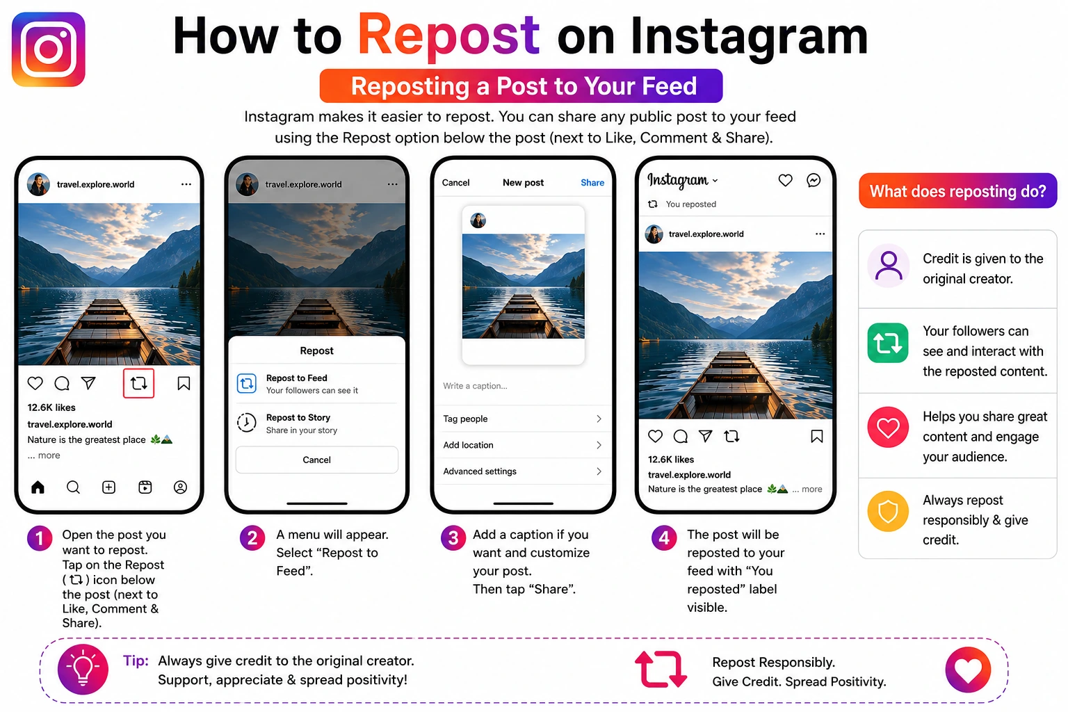 repost on Instagram